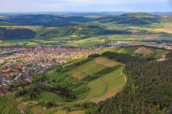 From the east in Hammelburg in the state Bavaria, Germany