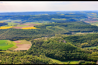 Nature reserve “Ruine Homburg” and Homburg castle ruins near Gössenheim in Gössenheim in the state Bavaria, Germany