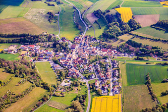 From the southwest in the district Hundsbach in Eußenheim in the state Bavaria, Germany