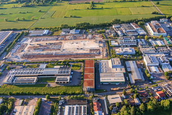 Landau East industrial area with the demolition site of the former Ronal GmbH site (formerly Alcan Aluminium-Presswerk Pfalz GmbH), which has been closed since 2005. in Landau in der Pfalz in the state Rhineland-Palatinate, Germany