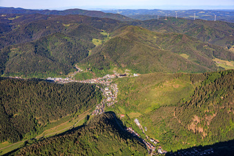 City view from the northeast in Hornberg in the state Baden-Wuerttemberg, Germany