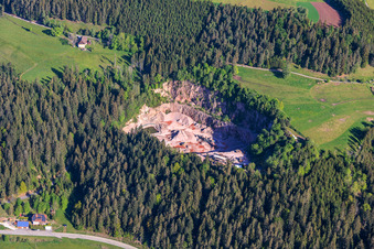 Quarry from the south in the district Tennenbronn in Schramberg in the state Baden-Wuerttemberg, Germany