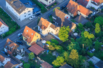 Waldstraße in the garden city settlement in Kandel in the state Rhineland-Palatinate, Germany