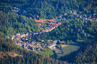 From the south in Schiltach in the state Baden-Wuerttemberg, Germany