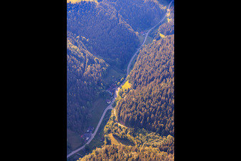 Talstraße at Reichenbach with Heizmershof in the district Reichenbach in Hornberg in the state Baden-Wuerttemberg, Germany