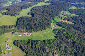 Ramstein district from the southeast in the district Tennenbronn in Schramberg in the state Baden-Wuerttemberg, Germany