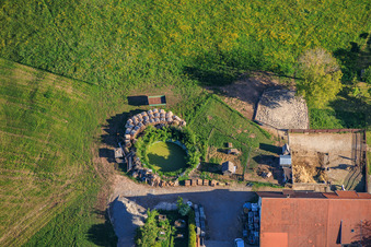Biotope at the Hutneck motorhome site in Schramberg in the state Baden-Wuerttemberg, Germany