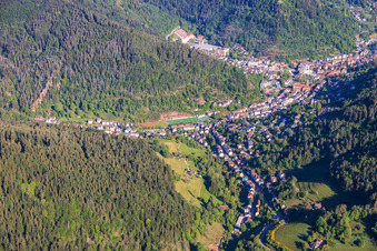 Kirnbachstraße from the southeast in Schramberg in the state Baden-Wuerttemberg, Germany