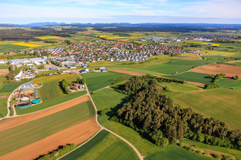 From the southeast in the district Seedorf in Dunningen in the state Baden-Wuerttemberg, Germany