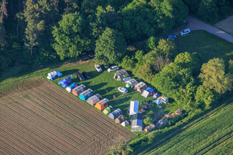 Pentecost tent camp at Erlenbach in Kandel in the state Rhineland-Palatinate, Germany