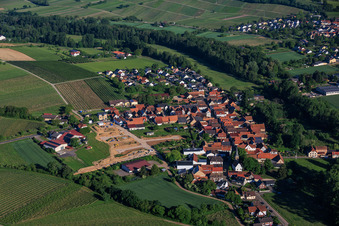 Development of the new residential area at the Lindenhof winery in the district Klingen in Heuchelheim-Klingen in the state Rhineland-Palatinate, Germany