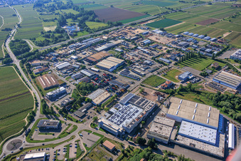 Industrial area In den Seewiesen, Industriering with Biffar GmbH & Co. KG in Edenkoben in the state Rhineland-Palatinate, Germany
