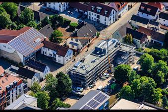 Construction site for a new cafeteria at the Ludwig-Riedinger Elementary School in Kandel in the state Rhineland-Palatinate, Germany