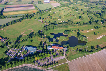 Golfpark Kurpfalz from the east in Limburgerhof in the state Rhineland-Palatinate, Germany