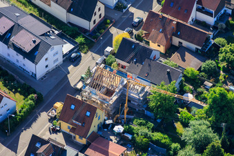 Construction site for the complete renovation of a detached house in Waldstr in Kandel in the state Rhineland-Palatinate, Germany