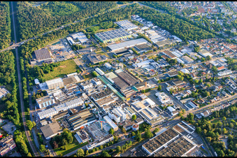 North, industrial area, west from south in Speyer in the state Rhineland-Palatinate, Germany