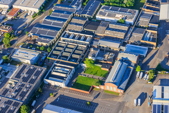 Old turtle factory from the northeast in the district Neckarau in Mannheim in the state Baden-Wuerttemberg, Germany