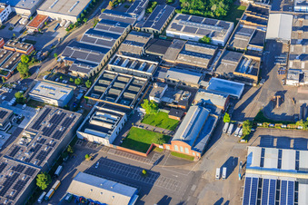 Old turtle factory from the northeast in the district Neckarau in Mannheim in the state Baden-Wuerttemberg, Germany