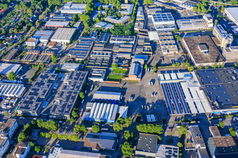 Old turtle factory from the northeast in the district Neckarau in Mannheim in the state Baden-Wuerttemberg, Germany