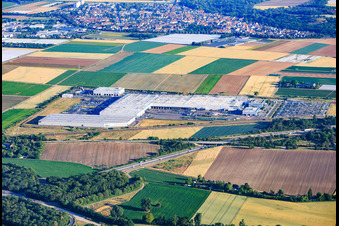 Joseph Vögele AG machine factory from the south in the district Rheingönheim in Ludwigshafen in the state Rhineland-Palatinate, Germany