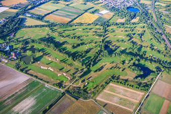 Golf course of the Golfpark Kurpfalz east of the railway in Schifferstadt in the state Rhineland-Palatinate, Germany