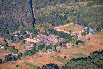 Circus tent on Lilienthalstrasse in the district Speyerdorf in Neustadt an der Weinstraße in the state Rhineland-Palatinate, Germany