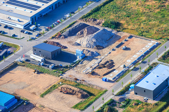 Industrial Park Im Niedersand in Offenbach an der Queich in the state Rhineland-Palatinate, Germany