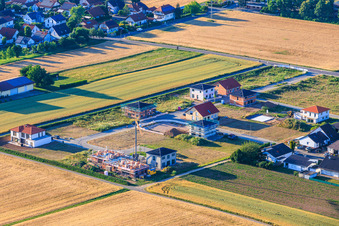 Construction sites in the new development area Im Niederfeld in the district Ingenheim in Billigheim-Ingenheim in the state Rhineland-Palatinate, Germany