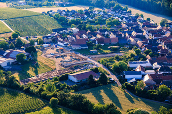 Development of the new residential area at the Lindenhof winery in the district Klingen in Heuchelheim-Klingen in the state Rhineland-Palatinate, Germany