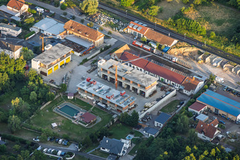 New construction site at the train station in the district Godramstein in Landau in der Pfalz in the state Rhineland-Palatinate, Germany