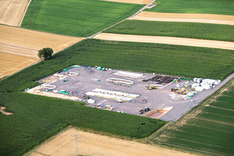 Construction site of the second drilling site on the Trappelberg of the Lionheart project by Vulcan Energy for the future climate-neutral heat supply of the city of Landau as well as lithium extraction and electricity production through ORC plant in Rohrbach in the state Rhineland-Palatinate, Germany