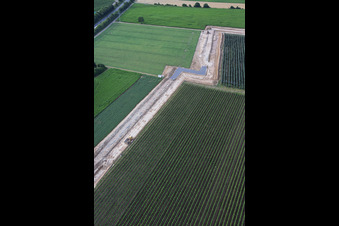 Earthworks for the route between the first drilling site on the Schleidberg and the second drilling site on the Trappelberg of Vulcan Energy's Lionheart project for the future climate-neutral heat supply of the city of Landau, as well as lithium extraction and electricity production through an ORC plant in Insheim in the state Rhineland-Palatinate, Germany