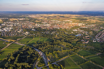 City view from the west in the evening in Landau in der Pfalz in the state Rhineland-Palatinate, Germany