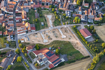 Development of the new residential area at the Lindenhof winery in the district Klingen in Heuchelheim-Klingen in the state Rhineland-Palatinate, Germany