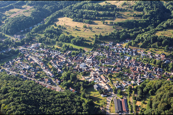 From the northwest in Silz in the state Rhineland-Palatinate, Germany