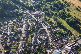 Garden Street Main Street in Silz in the state Rhineland-Palatinate, Germany