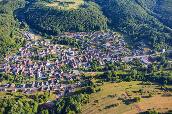 From the south in Silz in the state Rhineland-Palatinate, Germany