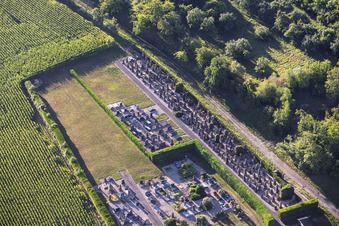 Cemetery with Jewish burial section in Soultz-sous-Forêts in the state Bas-Rhin, France