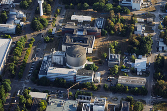 Karlsruhe Institute of Technology – North Campus featuring the Hydrogen Test Centre Karlsruhe (HYKA) and the Institute of Nanotechnology in the district Leopoldshafen in Eggenstein-Leopoldshafen in the state Baden-Wuerttemberg, Germany
