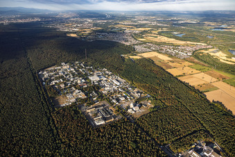 Karlsruhe Institute of Technology – North Campus from the northeast in the district Leopoldshafen in Eggenstein-Leopoldshafen in the state Baden-Wuerttemberg, Germany