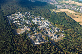 Karlsruhe Institute of Technology – North Campus from the northeast in the district Leopoldshafen in Eggenstein-Leopoldshafen in the state Baden-Wuerttemberg, Germany