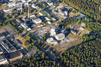 Karlsruhe Institute of Technology – North Campus with the Karlsruhe Multi-Purpose Research Reactor in the district Leopoldshafen in Eggenstein-Leopoldshafen in the state Baden-Wuerttemberg, Germany