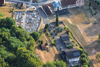 Cemetery on Rue de l'École in Breidenbach in the state Moselle, France