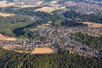From the southeast in the district Erlenbrunn in Pirmasens in the state Rhineland-Palatinate, Germany
