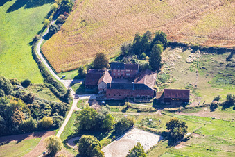 Horse farm on Elterweg in the district Klein-Umstadt in Groß-Umstadt in the state Hesse, Germany