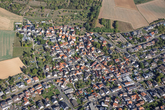 Village center with Ober- and Untergasse in the district Mosbach in Schaafheim in the state Hesse, Germany