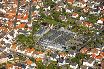 Greenhouses (Blumen Berchtenbreiter) in Großostheim in the state Bavaria, Germany