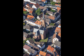 Protestant Church Langstadt in the district Langstadt in Babenhausen in the state Hesse, Germany