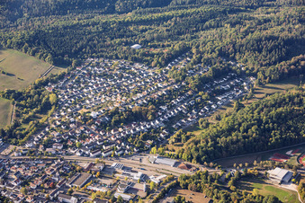 Bäumebachweg; Konrad-Adenauer-Straße in Gaggenau in the state Baden-Wuerttemberg, Germany