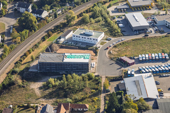 New warehouse construction at Am Dörniggraben in Kandel in the state Rhineland-Palatinate, Germany
